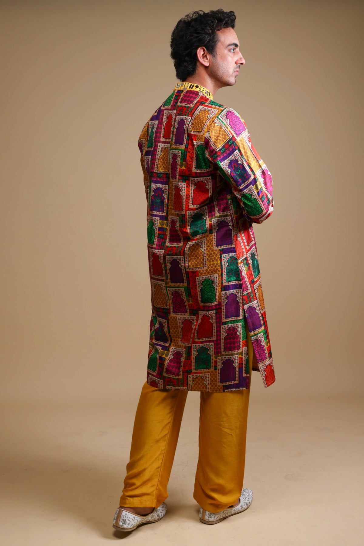 Prakha Mirror Work Kurta With Matching Pyjama