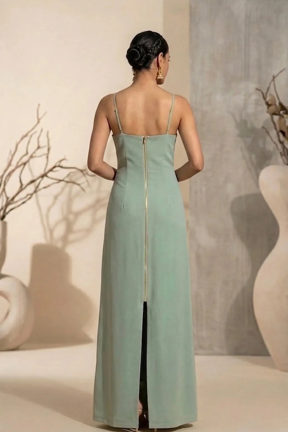 Reverie — Hand-Embroidered Imported Crepe Dress