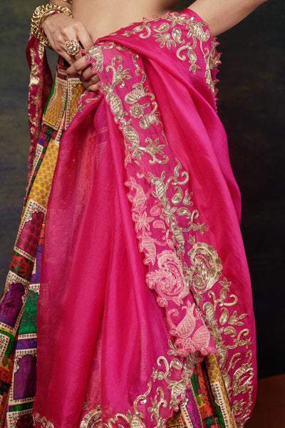 Ruhi - Pink Heavy Zardosi Work Bridal Lehenga Set