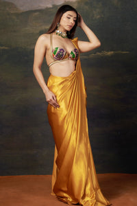Swarna - Liquid Gold Saree with Cleopatra Blouse