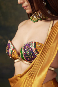 Swarna - Liquid Gold Saree with Cleopatra Blouse