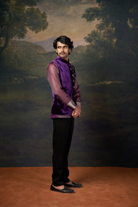 Raas Hand-Embroidered Organza Shirt With Jacket Set