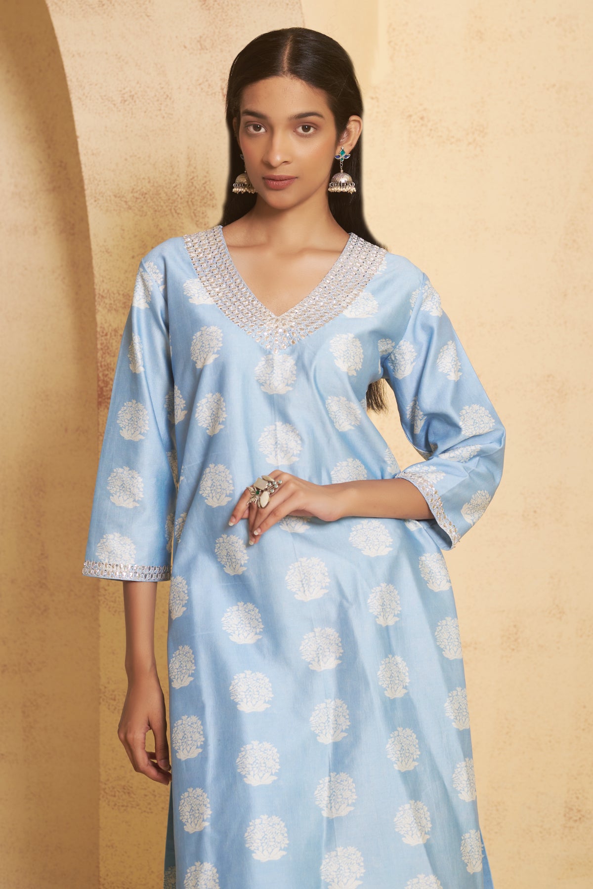 Vasanti Hand Embroidered Marori Work Kurta With Pant