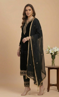 Hand Embroidery  Zardozi work Kurta Set