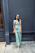 Verde - Green Tailored Wide-Leg Jumpsuit