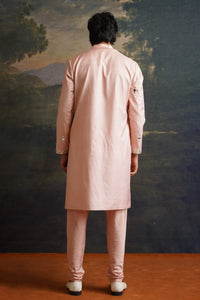 Vrik Rosewood Overall Hand Embroidered Mirror Work Kurta