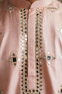 Vrik Rosewood Overall Hand Embroidered Mirror Work Kurta