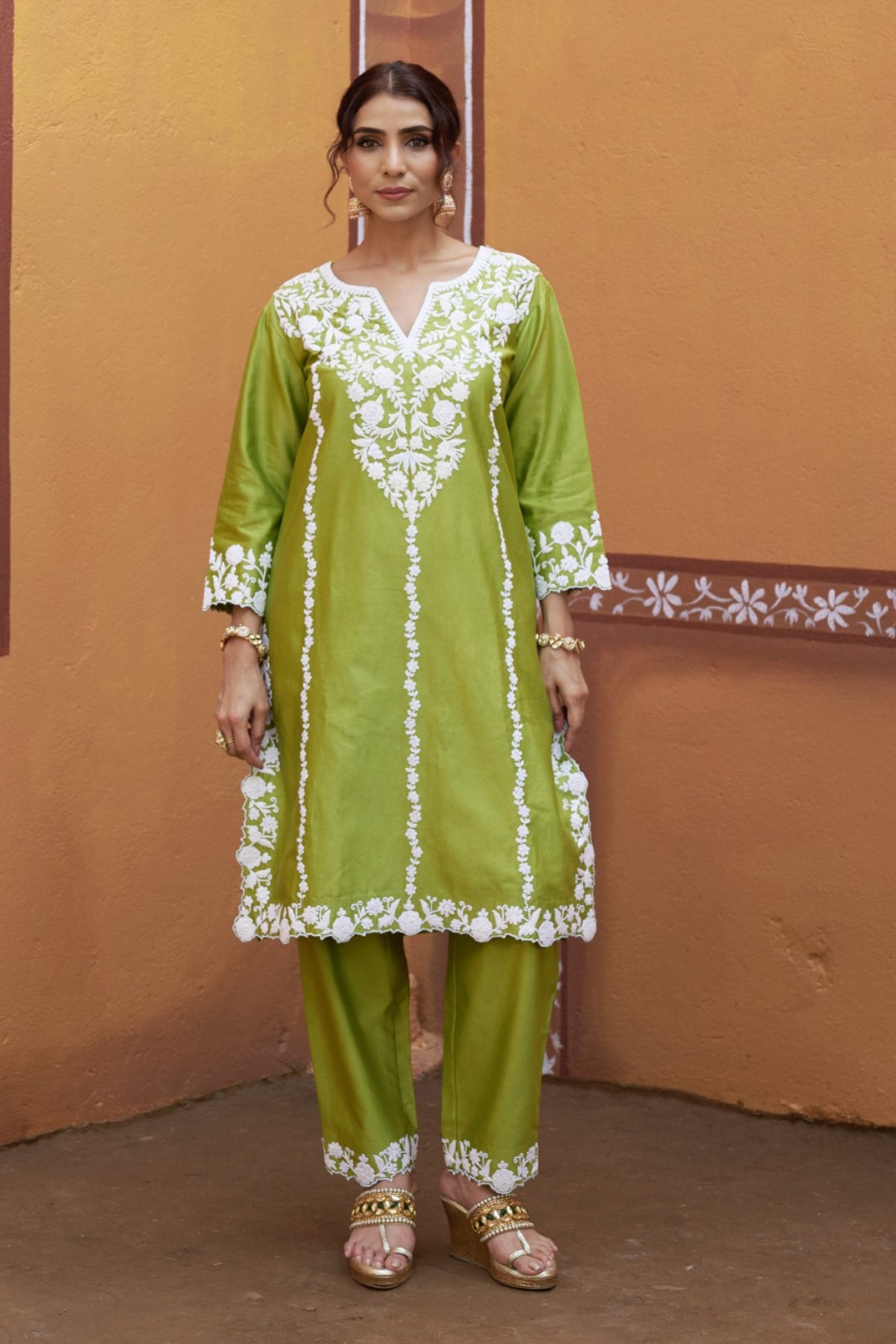 Vruksha Handcrafted Dori Cut Work Kurta Set