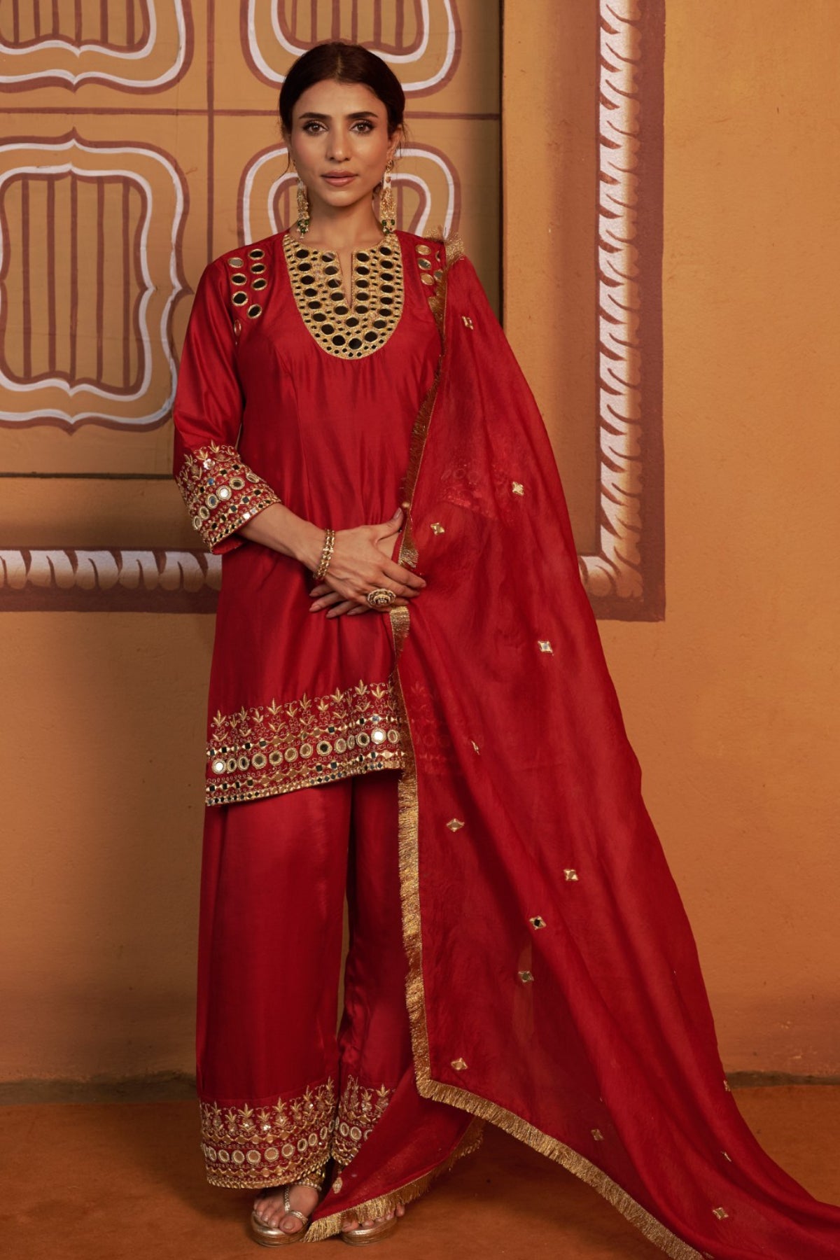 Raktima Zari Hand-Embroidered Kurta Set