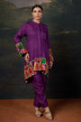 Aara Organza Coord Purple Set