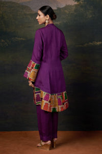 Aara Organza Coord Purple Set