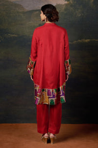 Tantrika Organza Coord Red Set