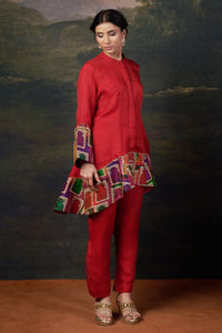 Tantrika Organza Coord Red Set