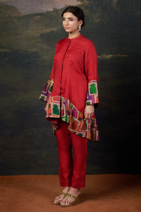 Tantrika Organza Coord Red Set