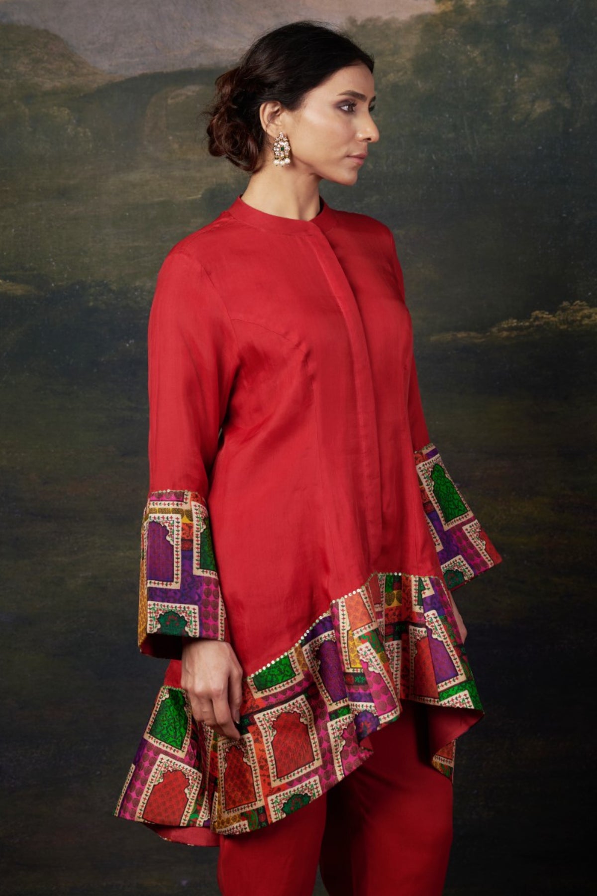 Tantrika Organza Coord Red Set