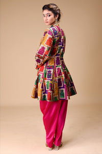 Zara Kalidar Kurti With Tulip Pants And Zardosi Dupatta Set