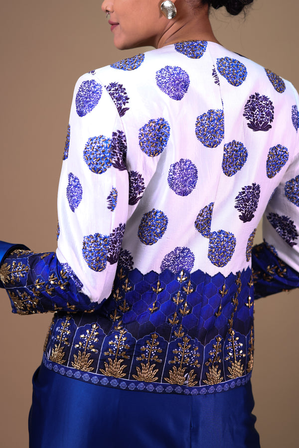 Zoya Hand-Embroidered Coat With Flared Pants