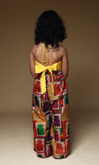 Hand Embrodiered Halter Top With Pleated Pant image 2