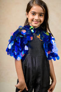 Embellished Cape With Jumpsuit image 7