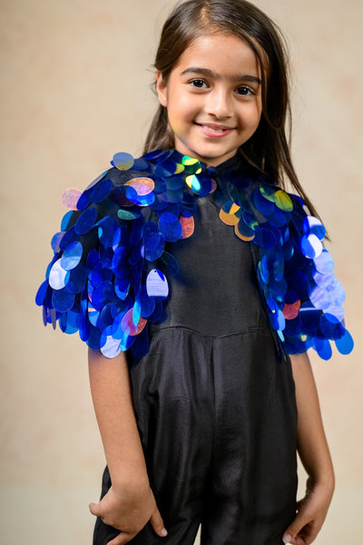 Embellished Cape With Jumpsuit image 7