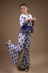 Hand-Embroidered Coat With Flared Pants image 2