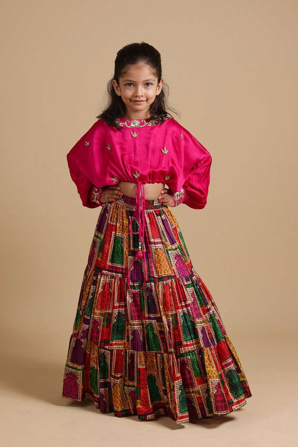 Hand-Embroidered Jharokha Print Twinning Set for  Sisters image 10