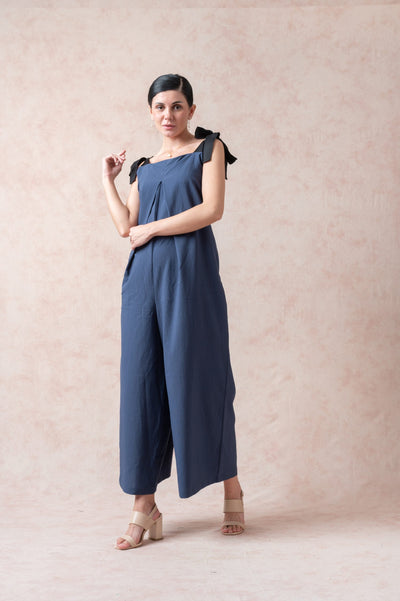 Comet Blue Linen Jumpsuit image 2