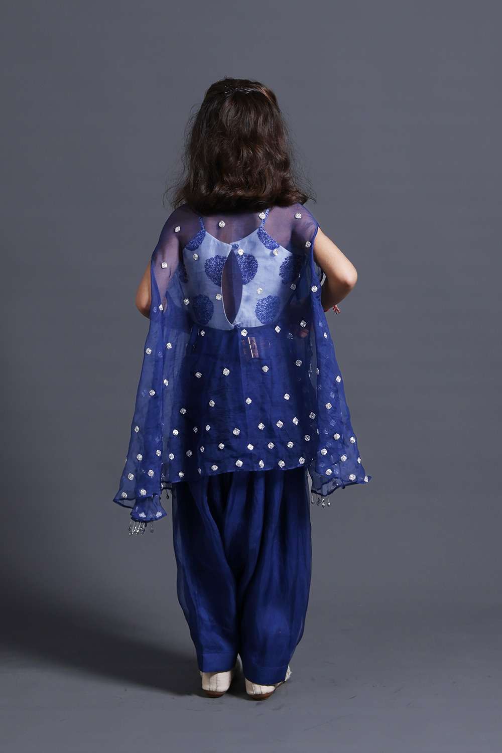 Neeli Buti Zardozi Work  twinning set for Mom + Daughter image 3