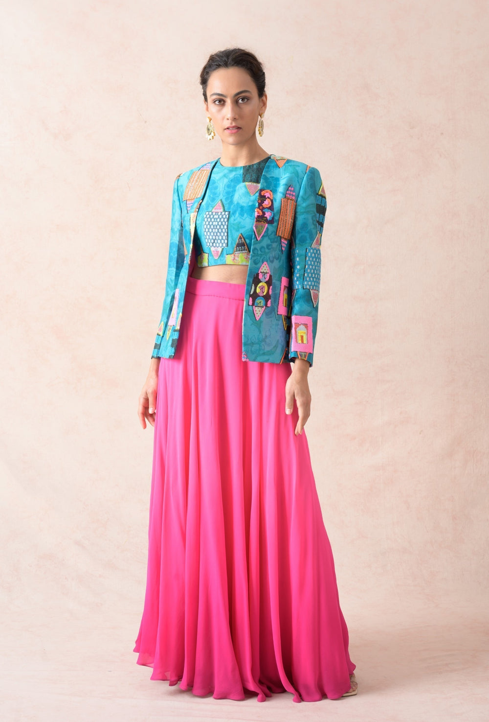 Ayra silk jacket lehenga image 3