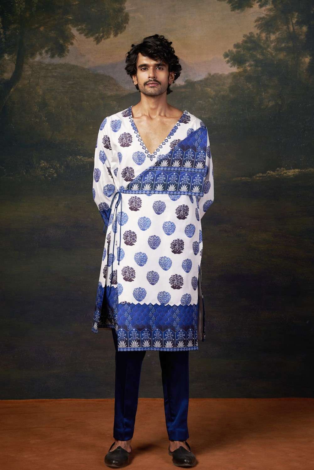 Stylish Angrakha Kurta Set image 5