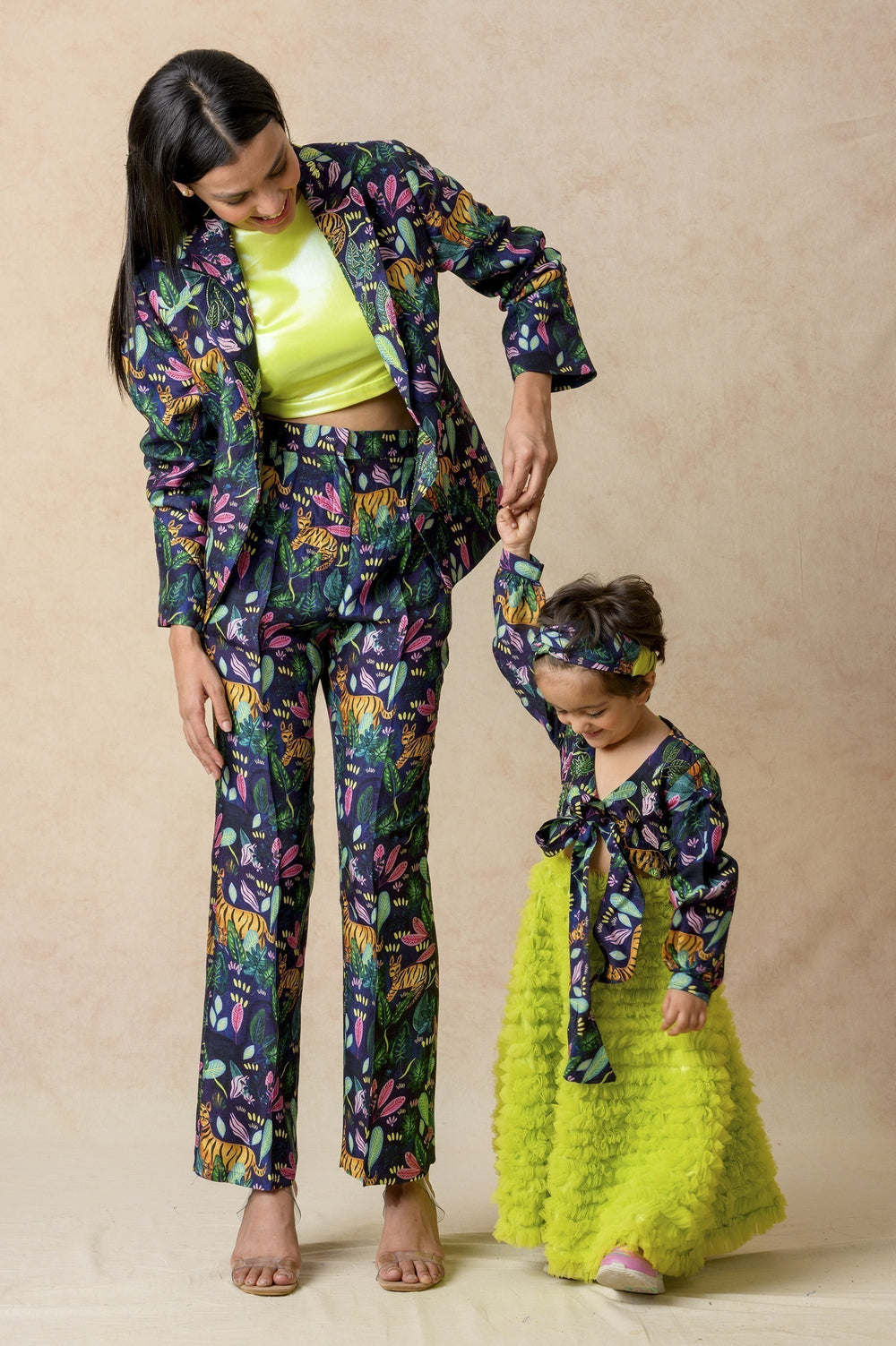 Hand Embroidered twinning set for Mom + Daughter + Son image 23