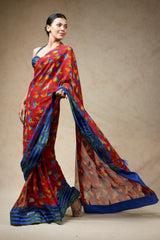 Hand Embroidered Blouse With Saree image 3