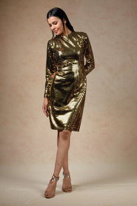 Antique gold metallic twinning set for Mom + Daughter image 3
