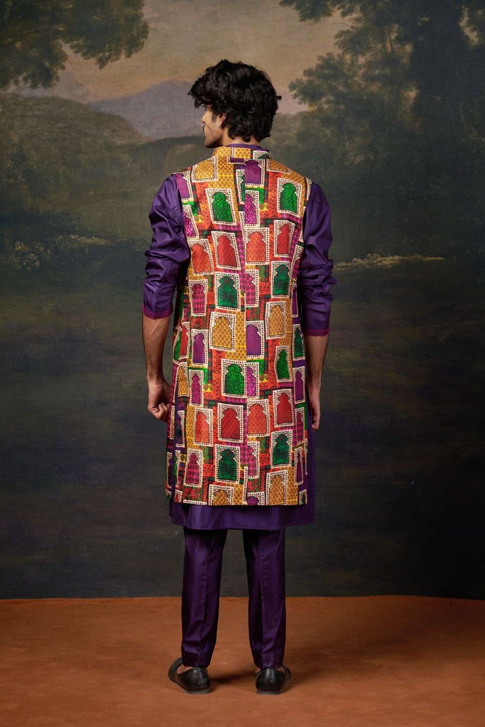 Nehru Jacket with Hand-Embroidered Kurta Set image 2