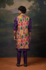 Nehru Jacket with Hand-Embroidered Kurta Set image 2