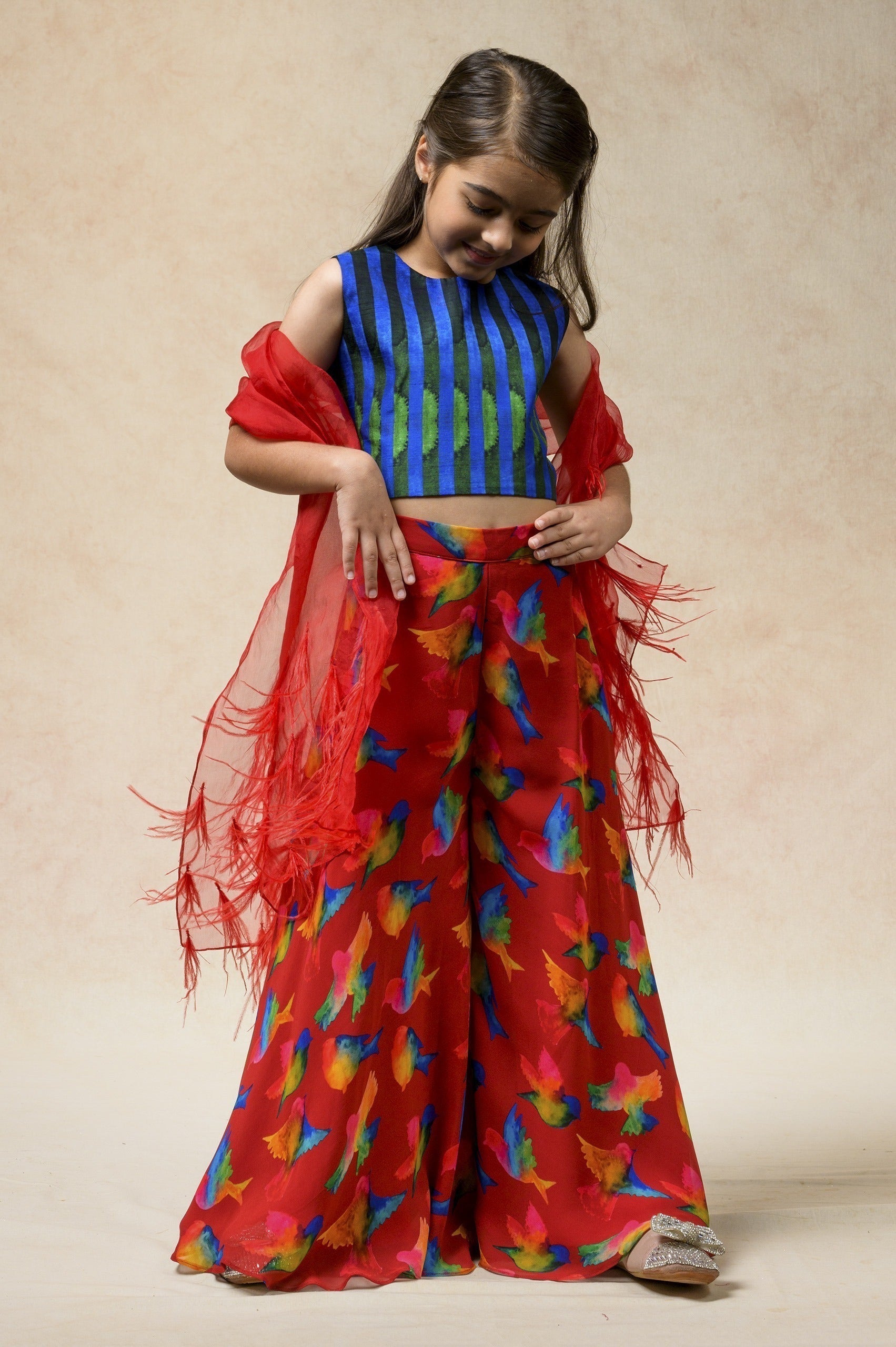 Flared Sharara With Top, Dupatta image 2