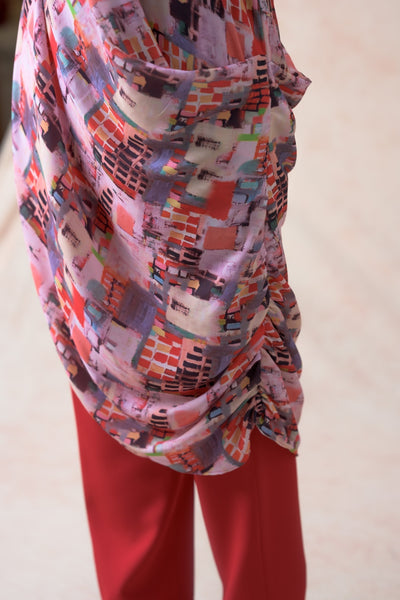 Cowl tunic with pants image 8