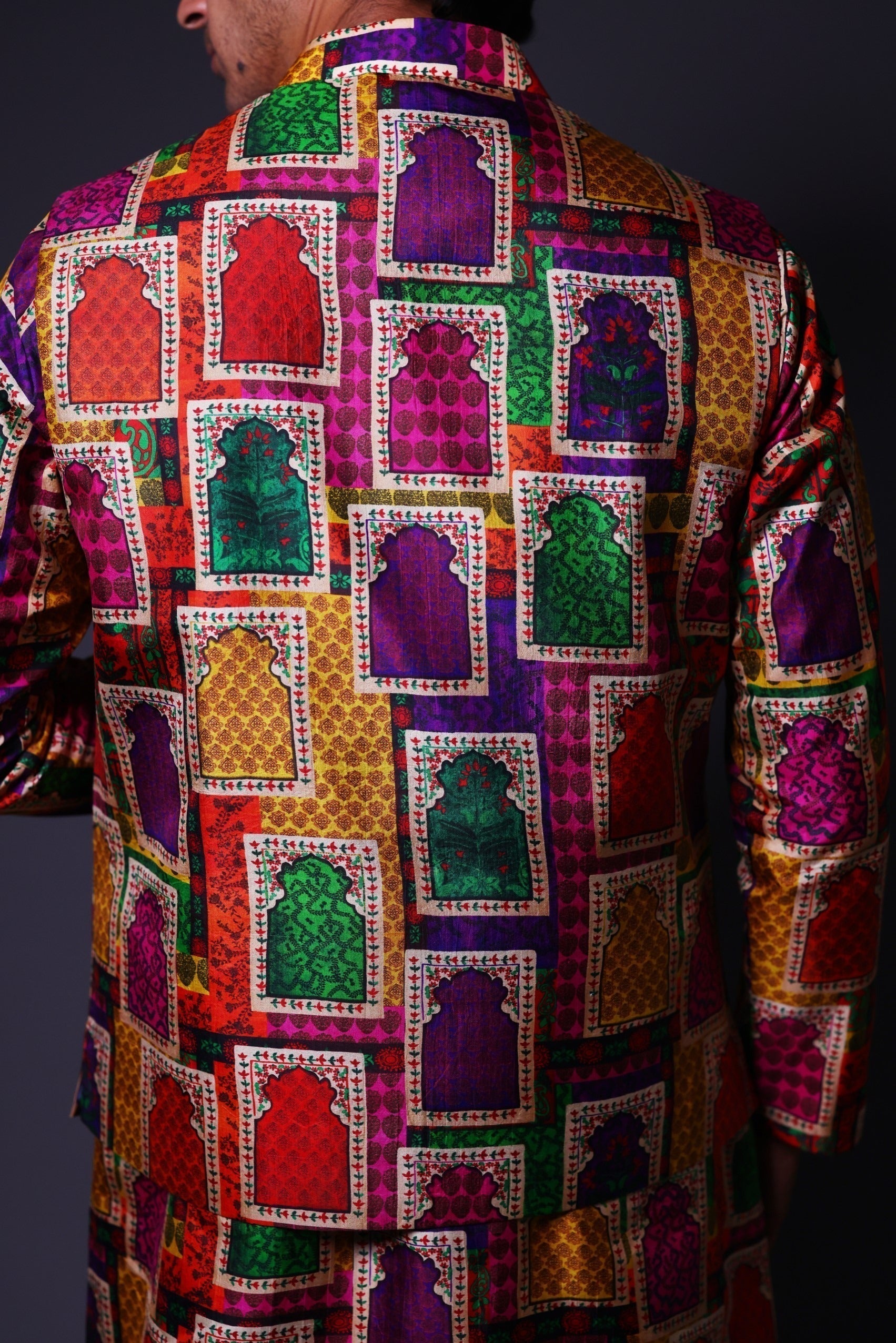 Nehru Jacket With Asymmetrical  Kurta And Pant image 7