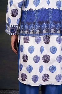 Buti Print Nehru Jacket with Kurta & Pyjama image 4