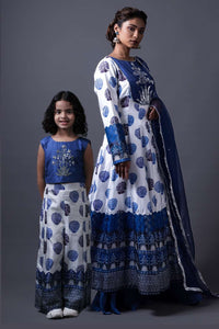 Neeli buti Hand Embroidered twinning set for Mom + Daughter image 0