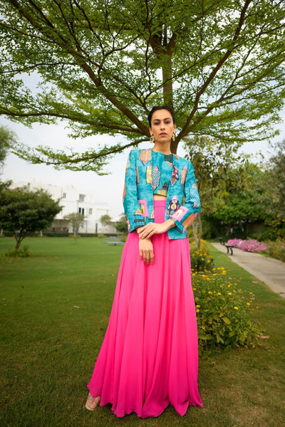Ayra silk jacket lehenga image 0