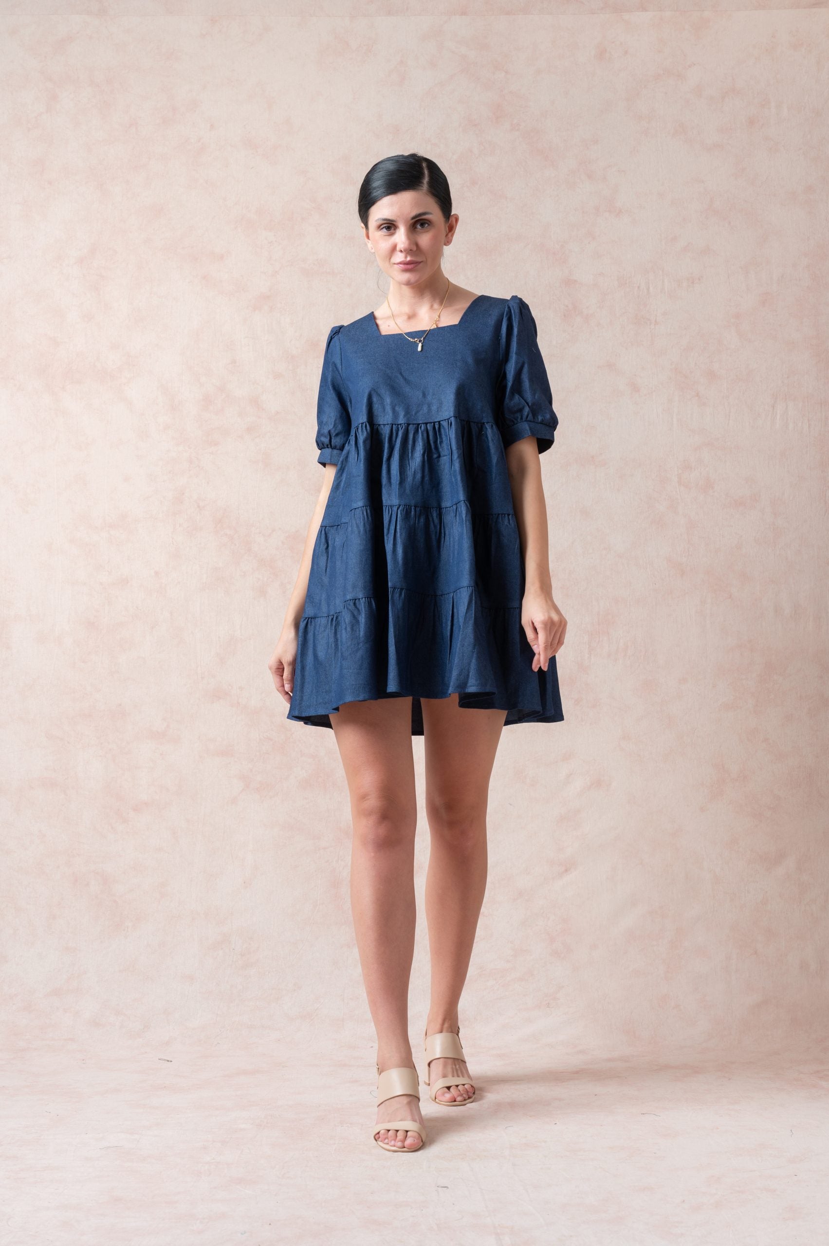 Rhino Blue 3-tier Short Dress image 1