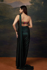 Influencer Gia in our Intricate Handwork Pre-Draped Saree image 7