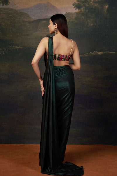 Influencer Gia in our Intricate Handwork Pre-Draped Saree image 7