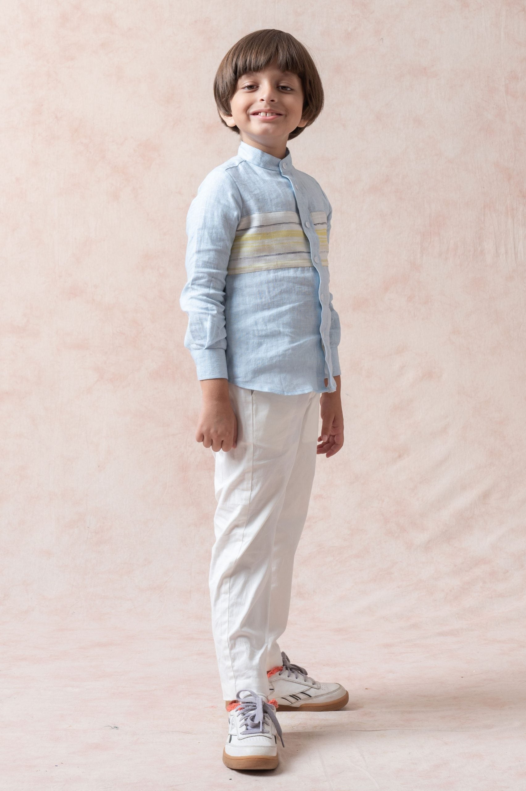 Pure Linen panel shirt image 2