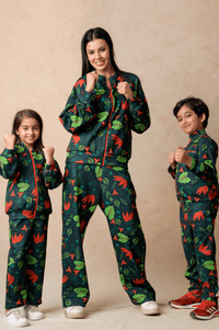 Flaming Lily print twinning set for Mom + Daughter + Son image 6