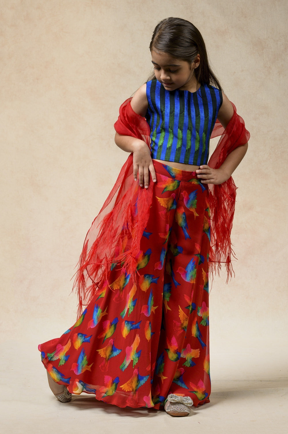 Flared Sharara With Top, Dupatta image 1