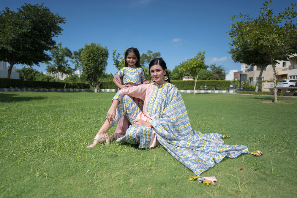 Cotton silk Set for Mom + Daughter + Son image 10