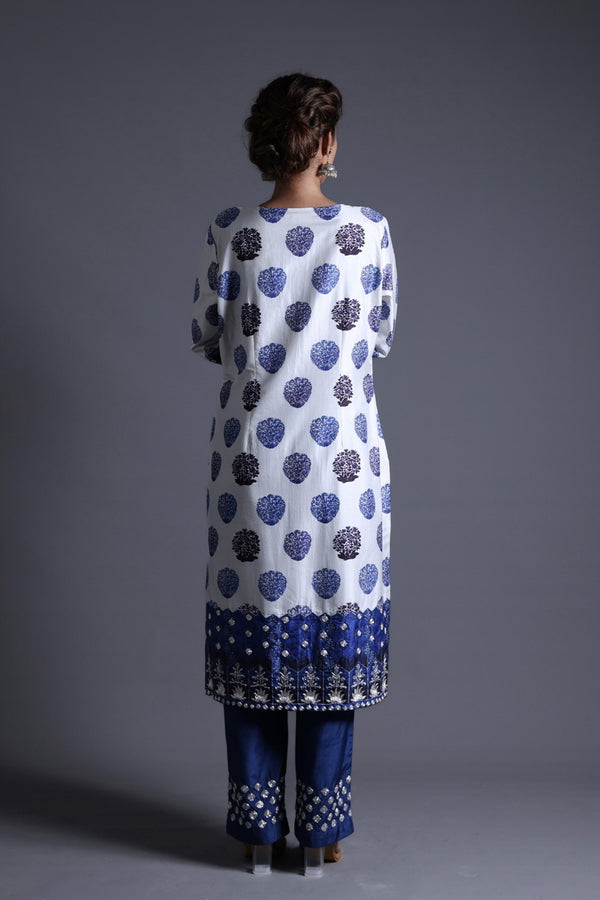 Hand Embroidered Kurta With Pant And Dupatta image 6