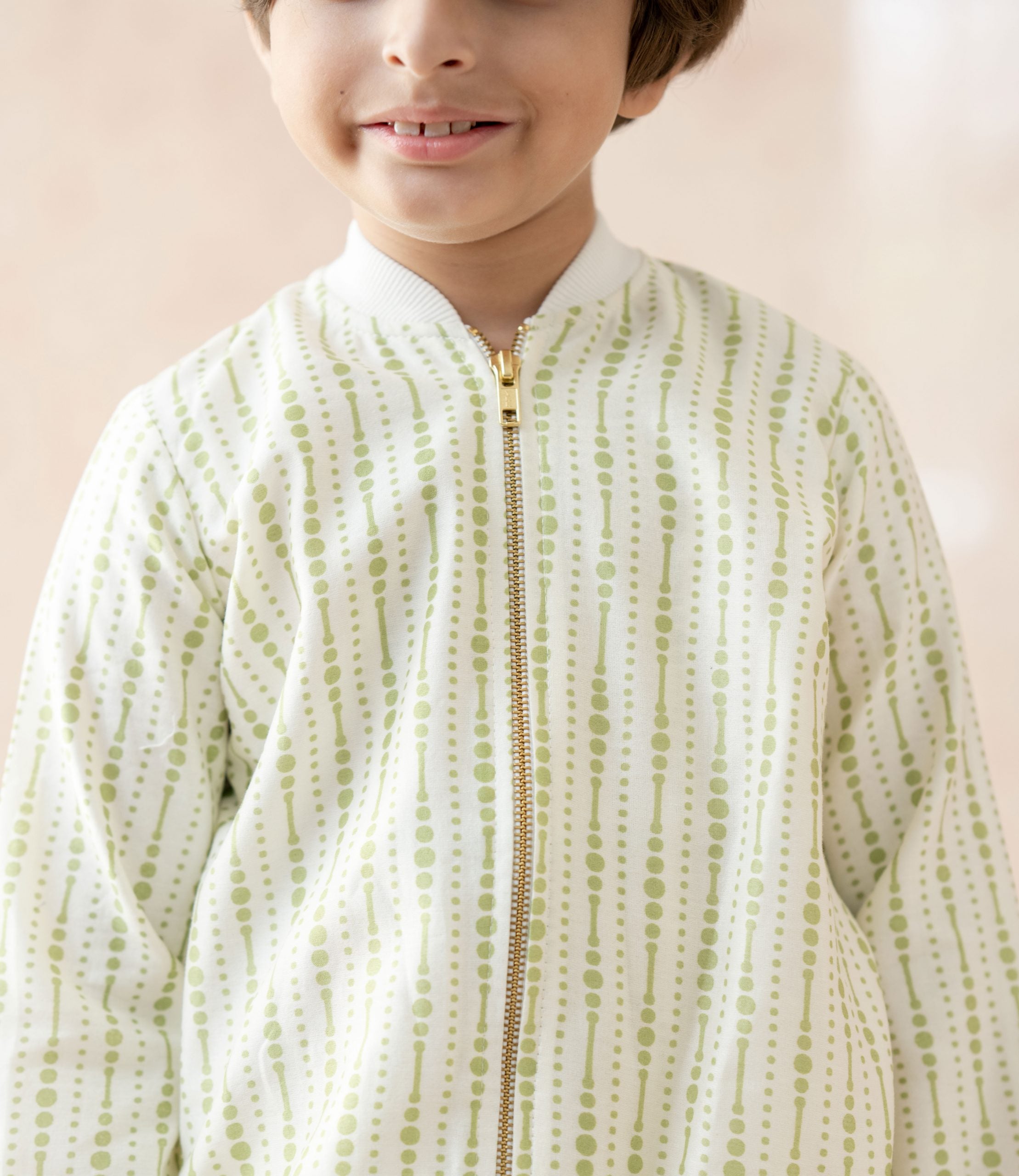 Chanderi silk bomber jacket image 3